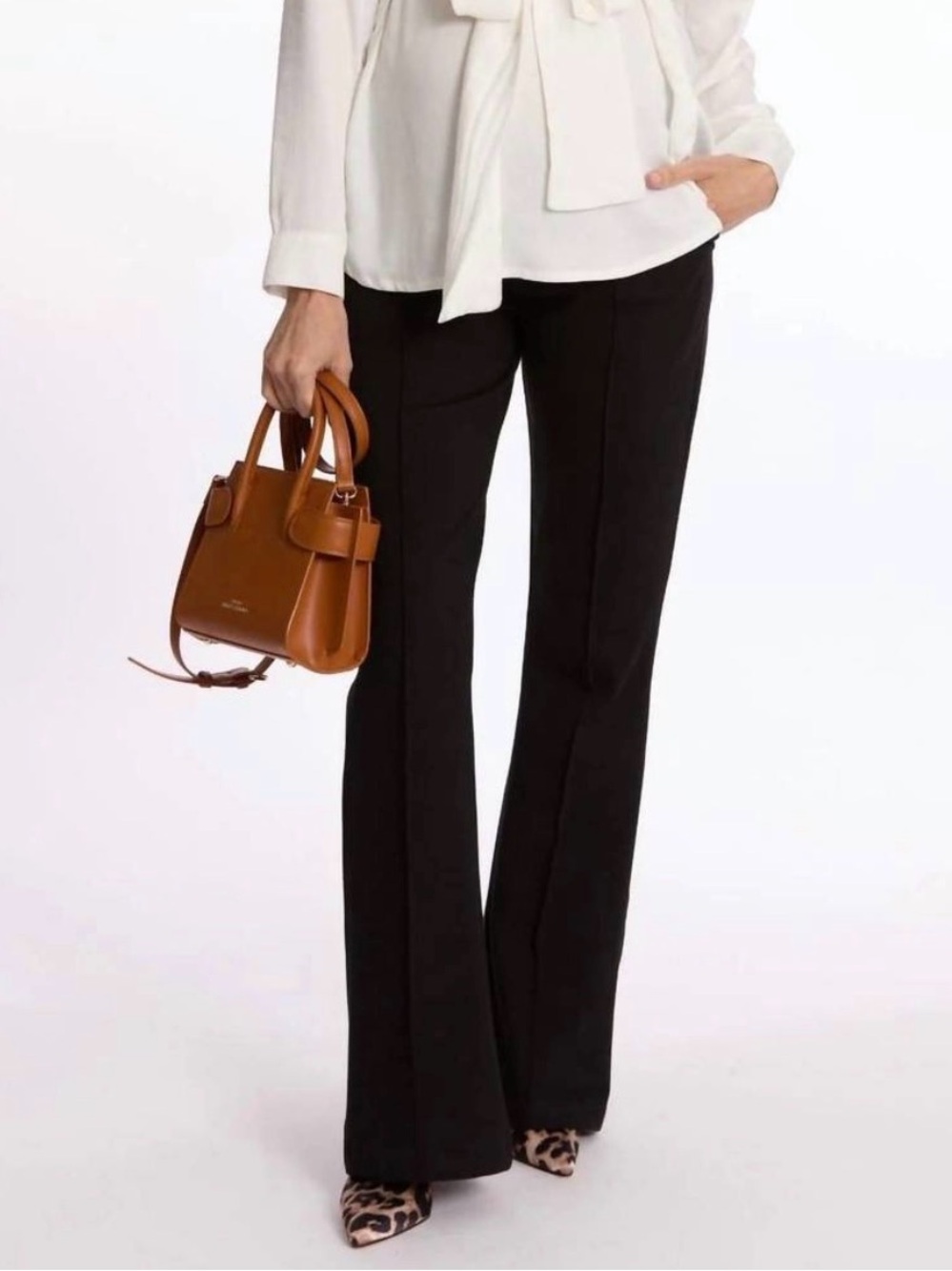 CACHE COEUR Fabio Maternity Flare Trousers In Black